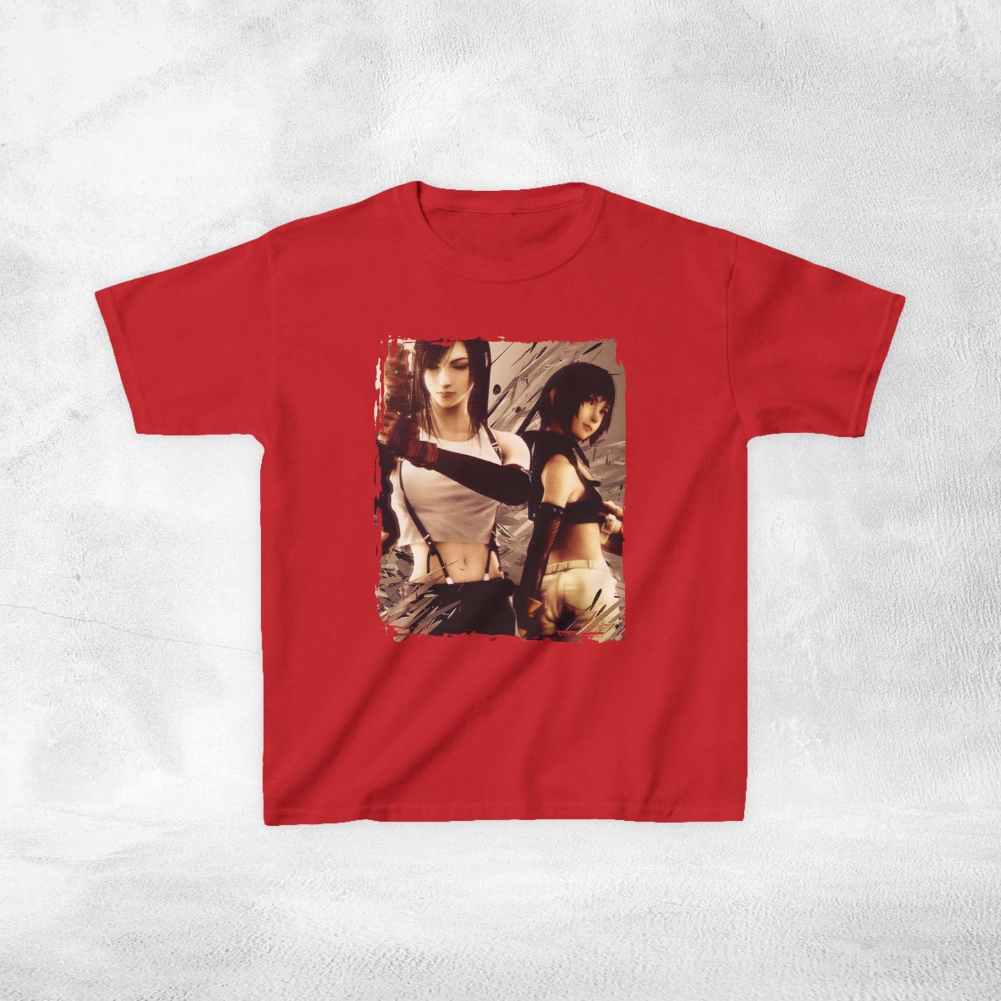 Kids  gaming shirt Final Fantasy Tifa Lockhart and Yuffie Kisaragi