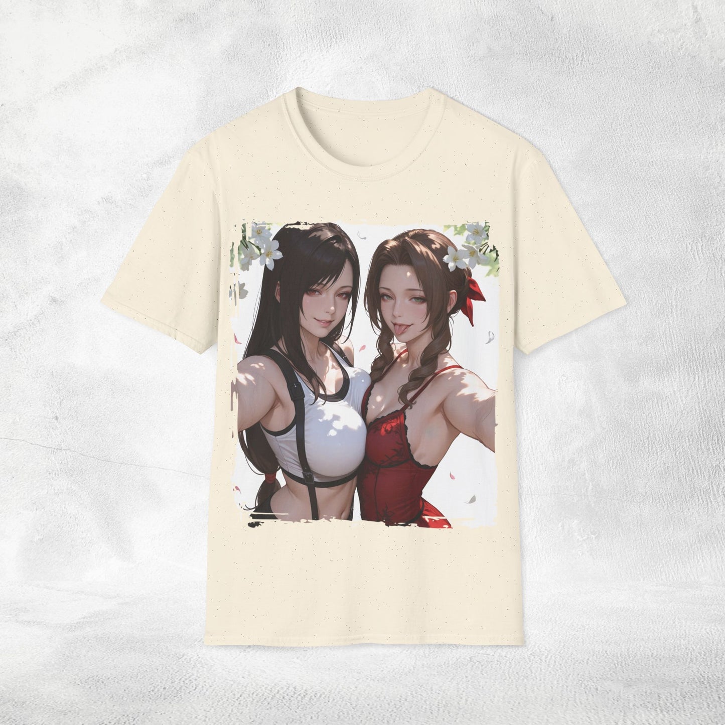 Unisex Gaming shirt Final Fantasy Aerith Gainsborough and Tifa Lockhart Anime