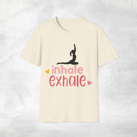 Women's yoga shirt inhale exhale