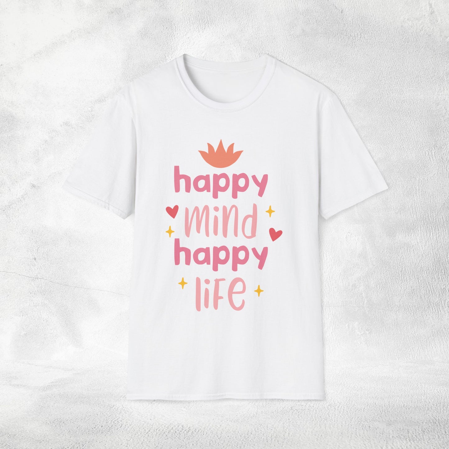 Women's yoga shirt happy mind happy life