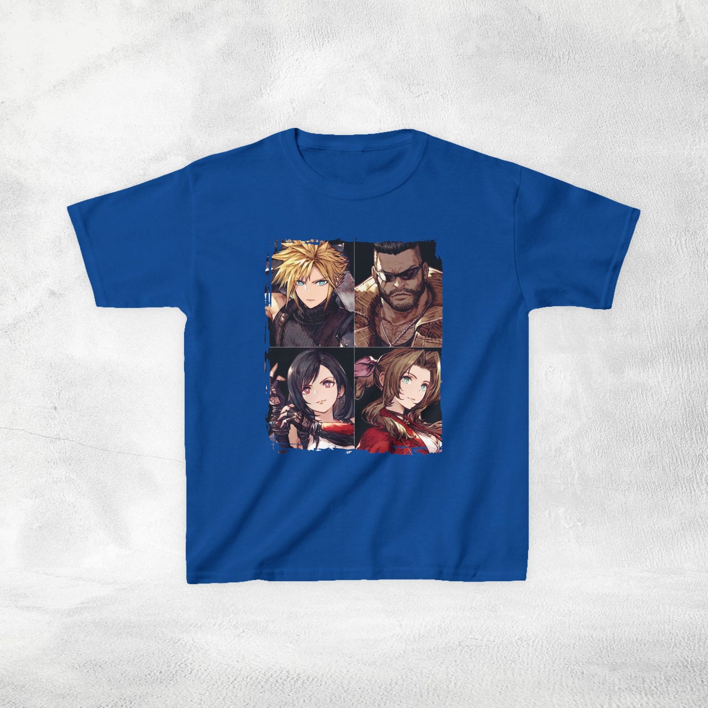 Kids  gaming shirt Final Fantasy Cloud Barret Tifa and Aerith