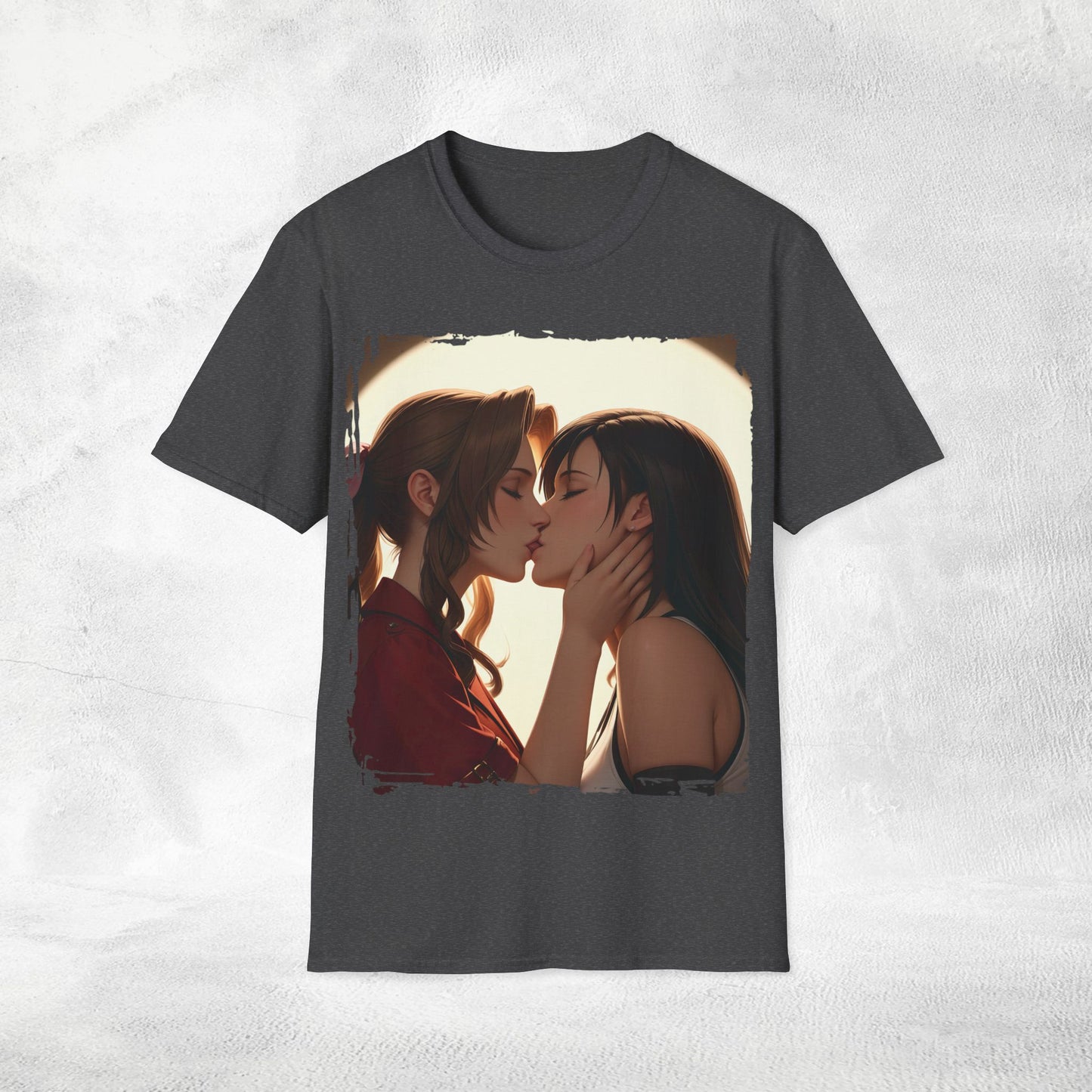 Unisex Gaming shirt Final Fantasy Aerith Gainsborough and Tifa Lockhart lesbian