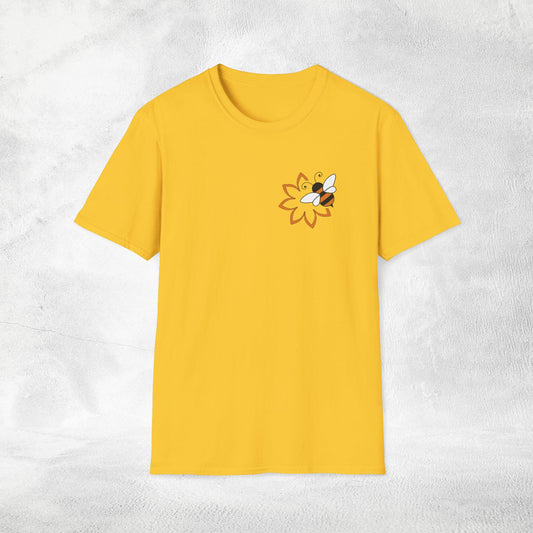 womans nature inspired shirt bee
