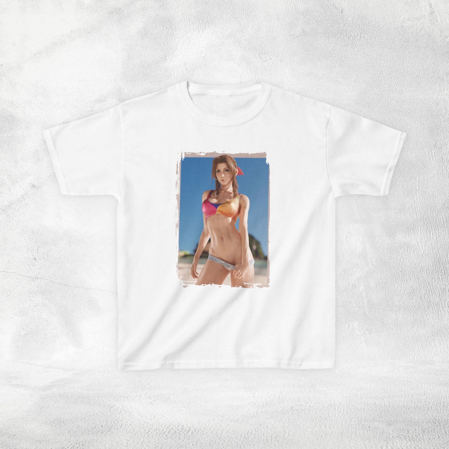 Kids gaming shirt Final Fantasy Aerith swimsuit