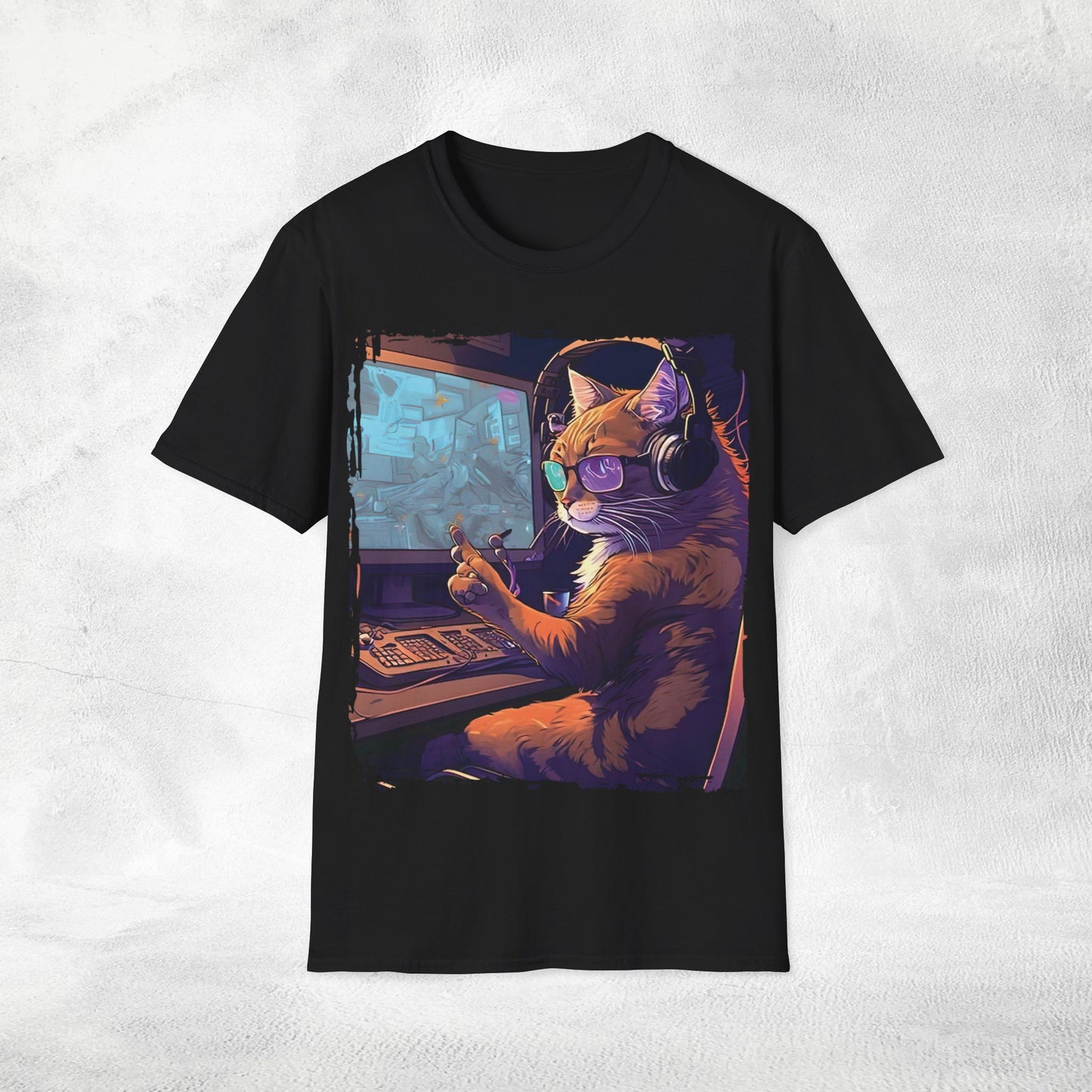 Unisex Gaming shirt Gamer Cat