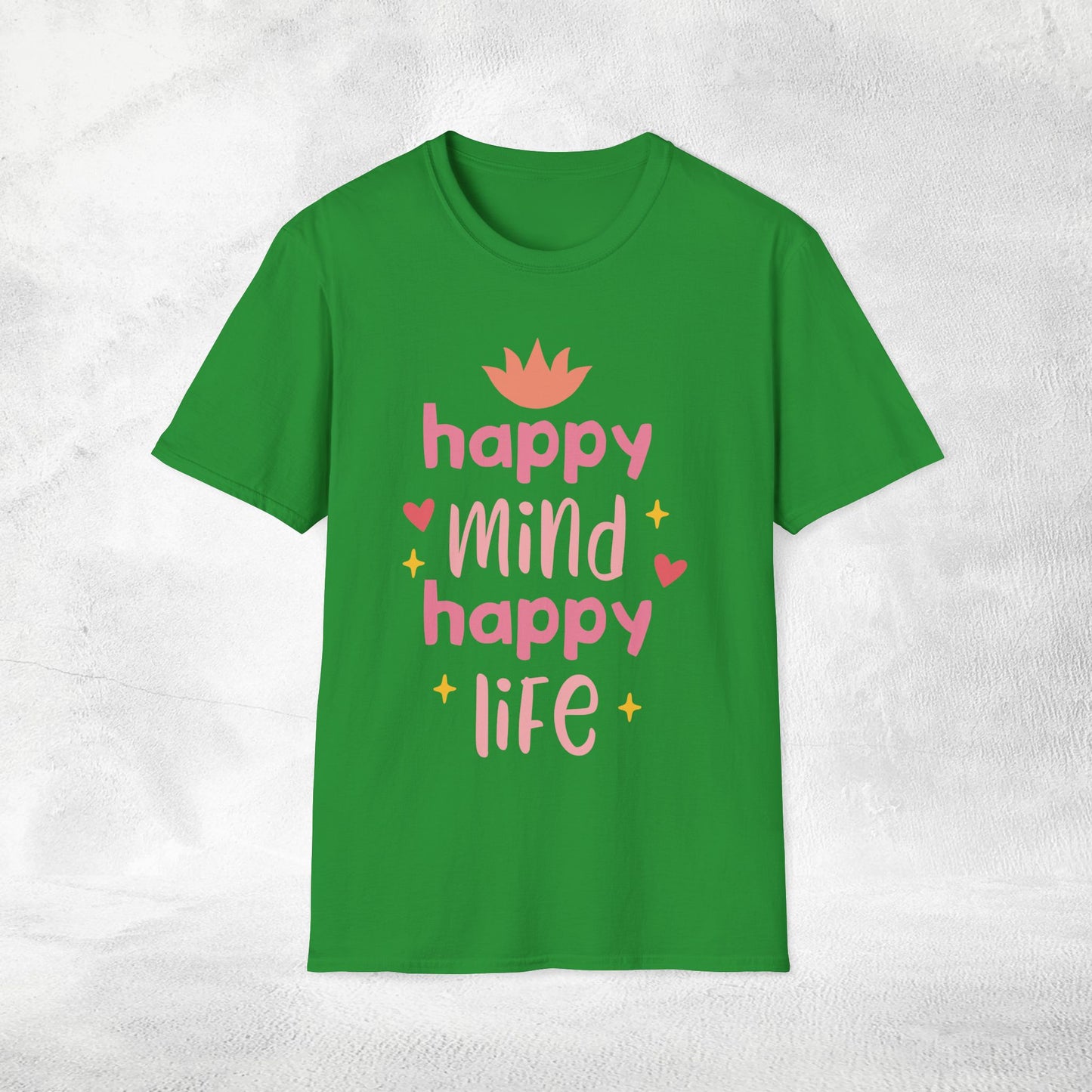 Women's yoga shirt happy mind happy life