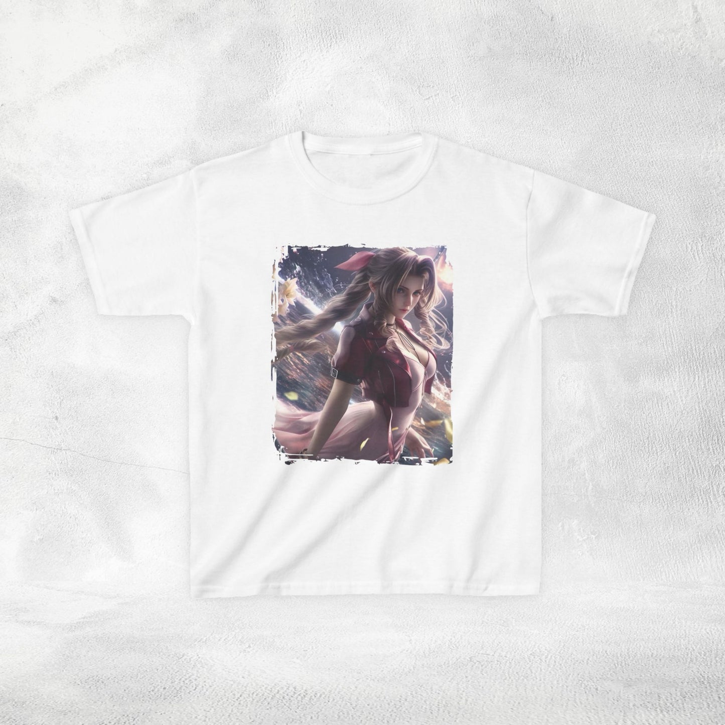 Kids  gaming shirt Final Fantasy Aerith Gainsborough