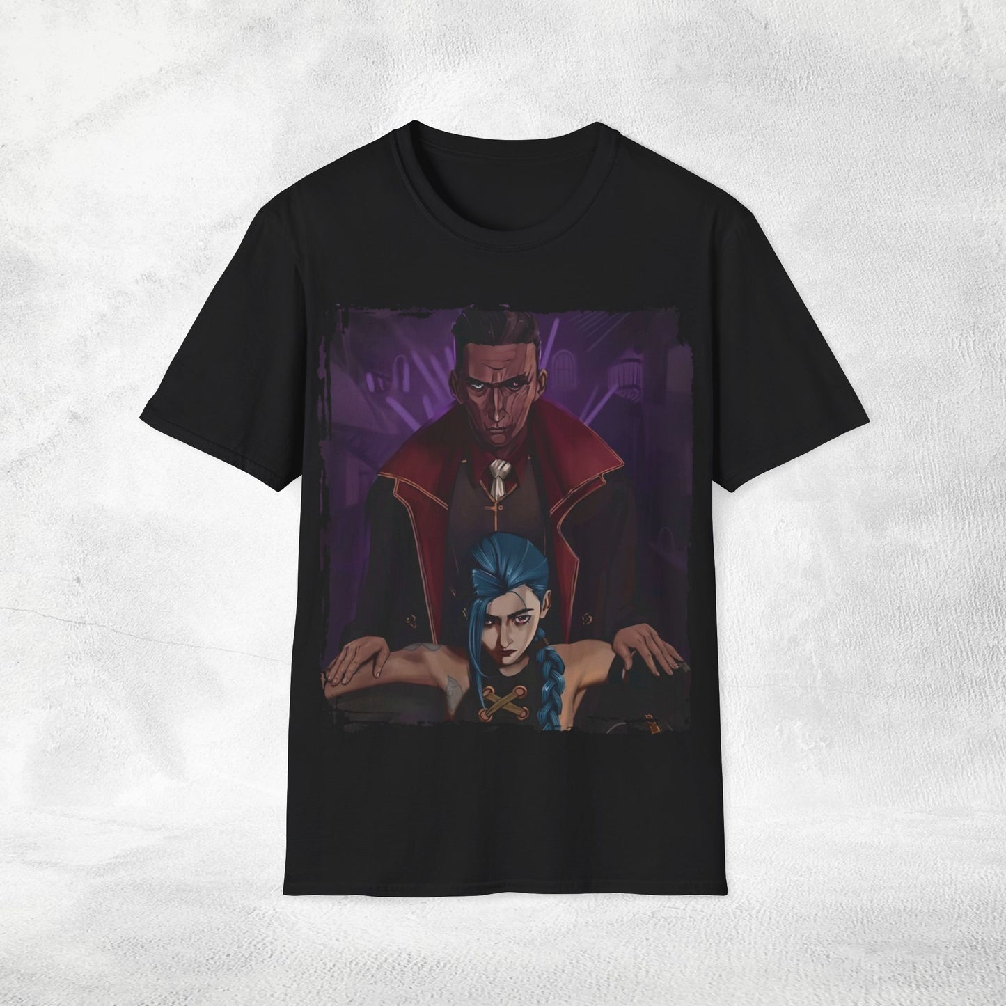 Unisex Gaming shirt Arcane Series LOL Jinx and Silco