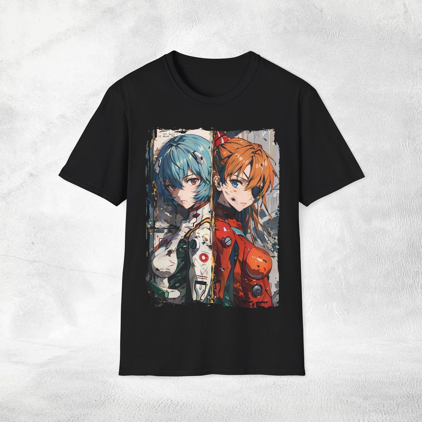 Unisex anime shirt Rei Ayanami and Asuka Langley Soryu