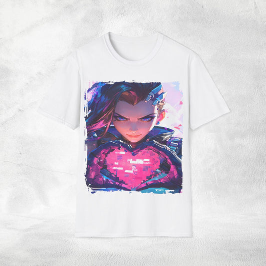 Unisex gaming shirt Overwatch Sombra