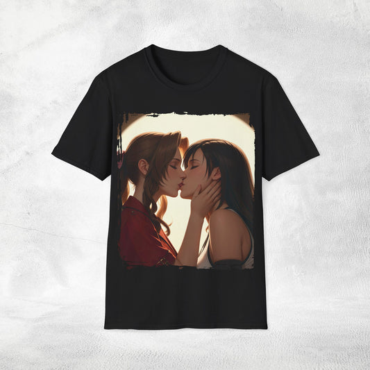 Unisex Gaming shirt Final Fantasy Aerith Gainsborough and Tifa Lockhart lesbian