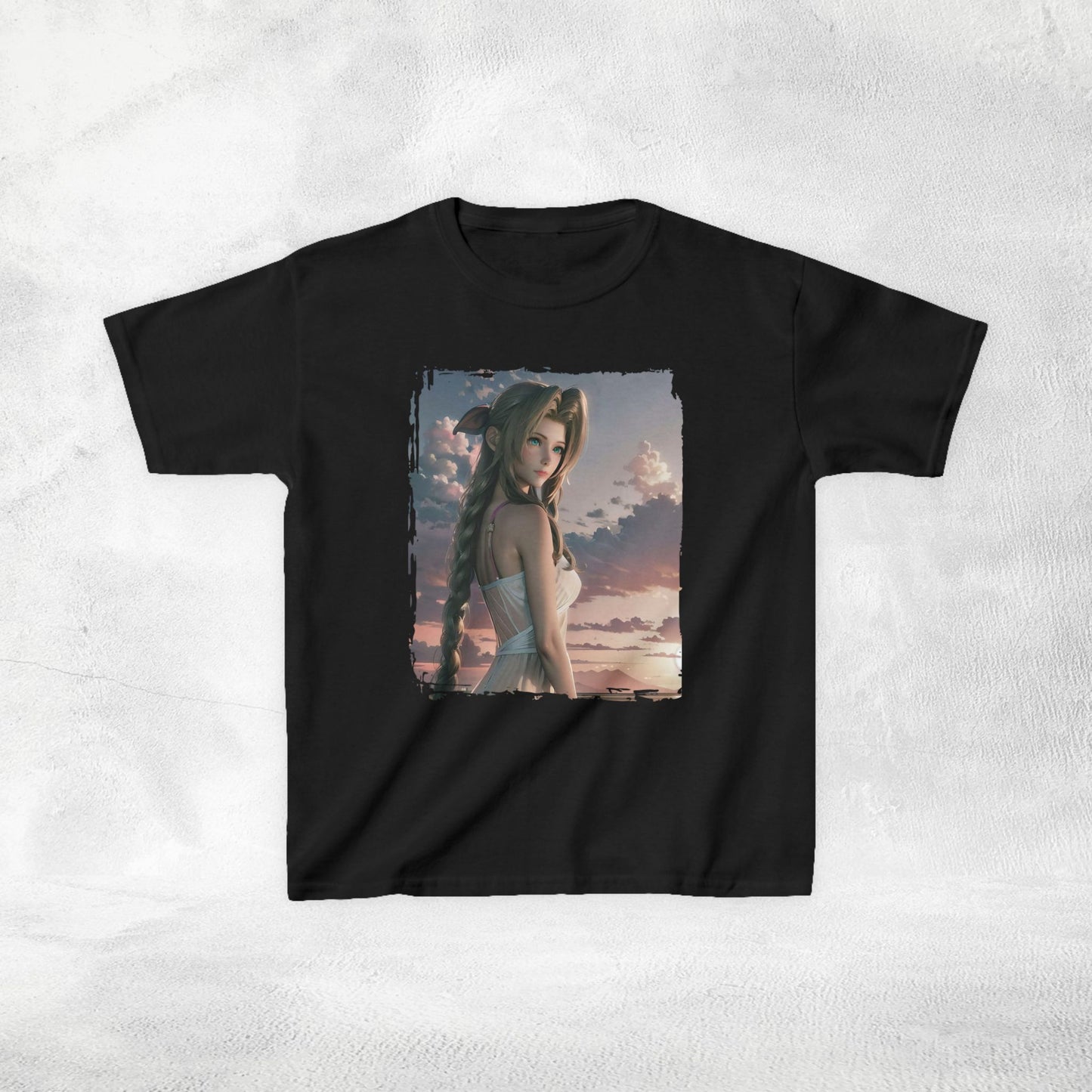 Kids  gaming shirt Final Fantasy Aerith Gainsborough