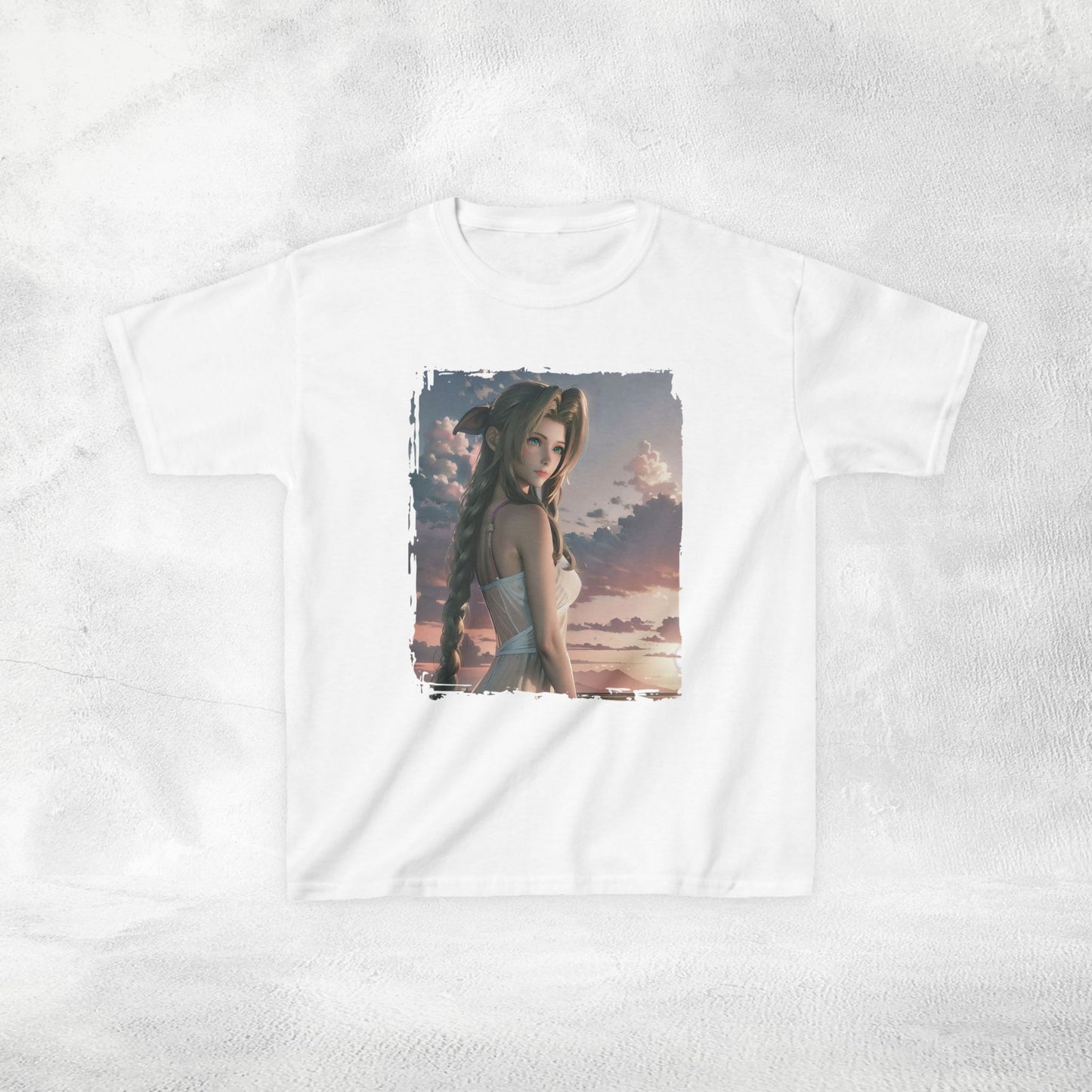 Kids  gaming shirt Final Fantasy Aerith Gainsborough