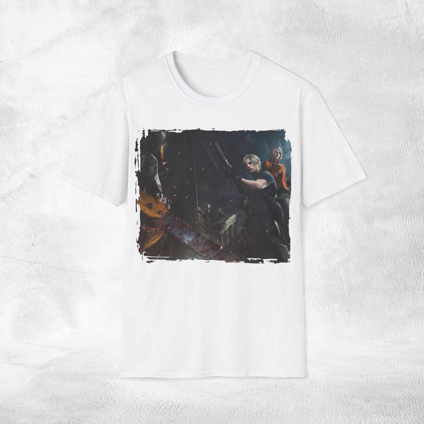 Unisex gaming shirt Resident Evil Leon and Ashley