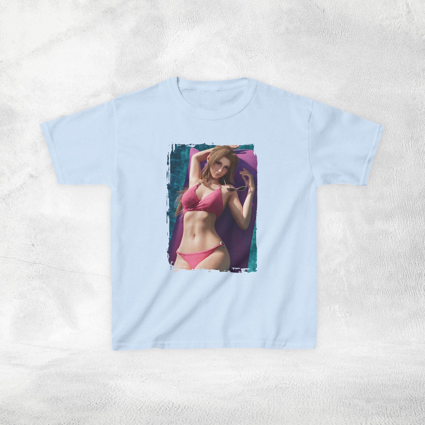 Kids gaming shirt Final Fantasy Aerith Swimsuit