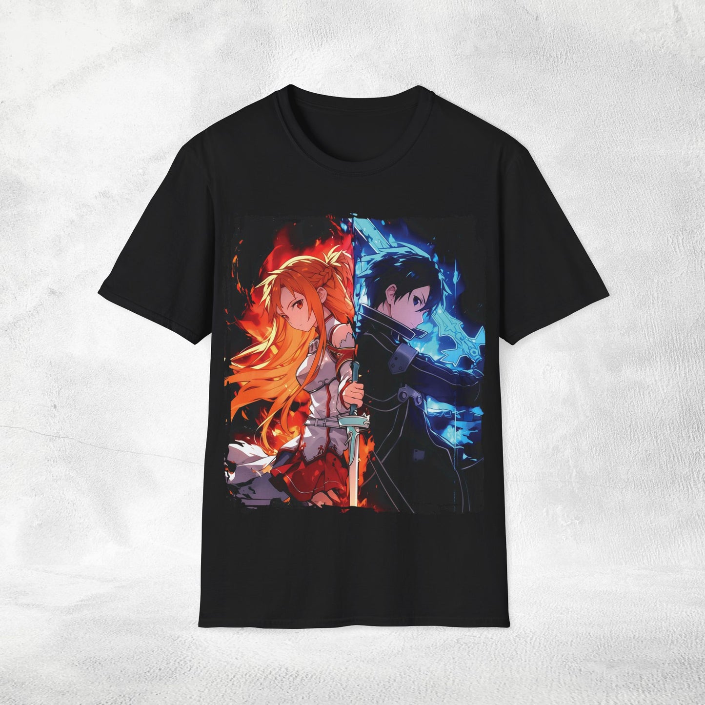 Unisex Anime shirt Kazuto Kirigaya / Kirito and Asuna Yuuki