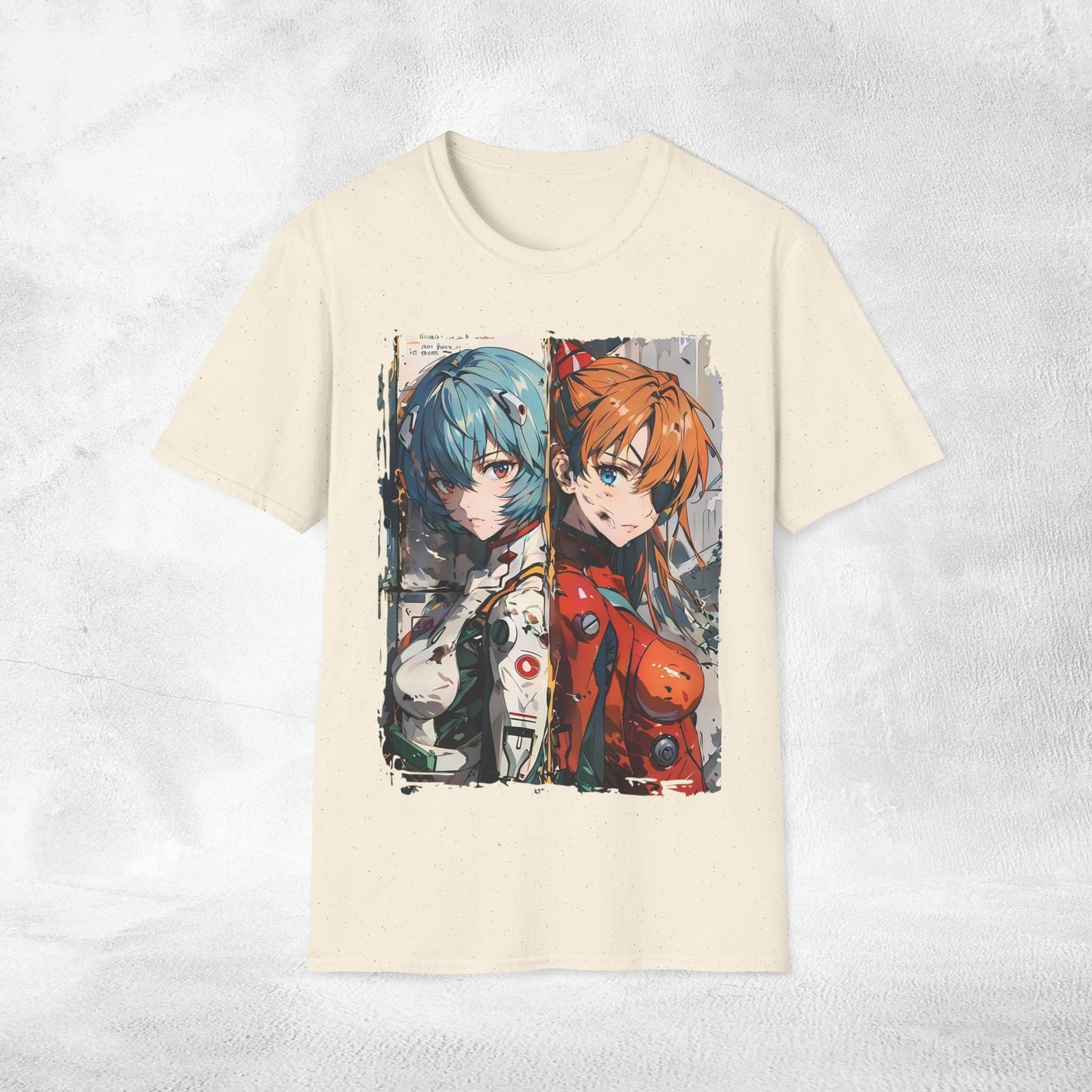 Unisex anime shirt Rei Ayanami and Asuka Langley Soryu