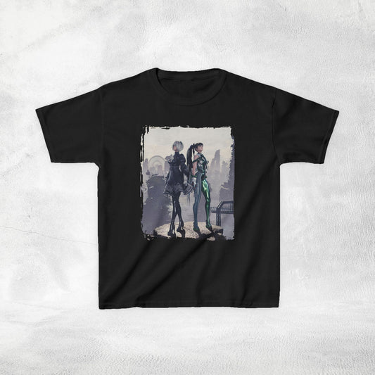 Kids  gaming shirt Stellar Blade Eve and 2B