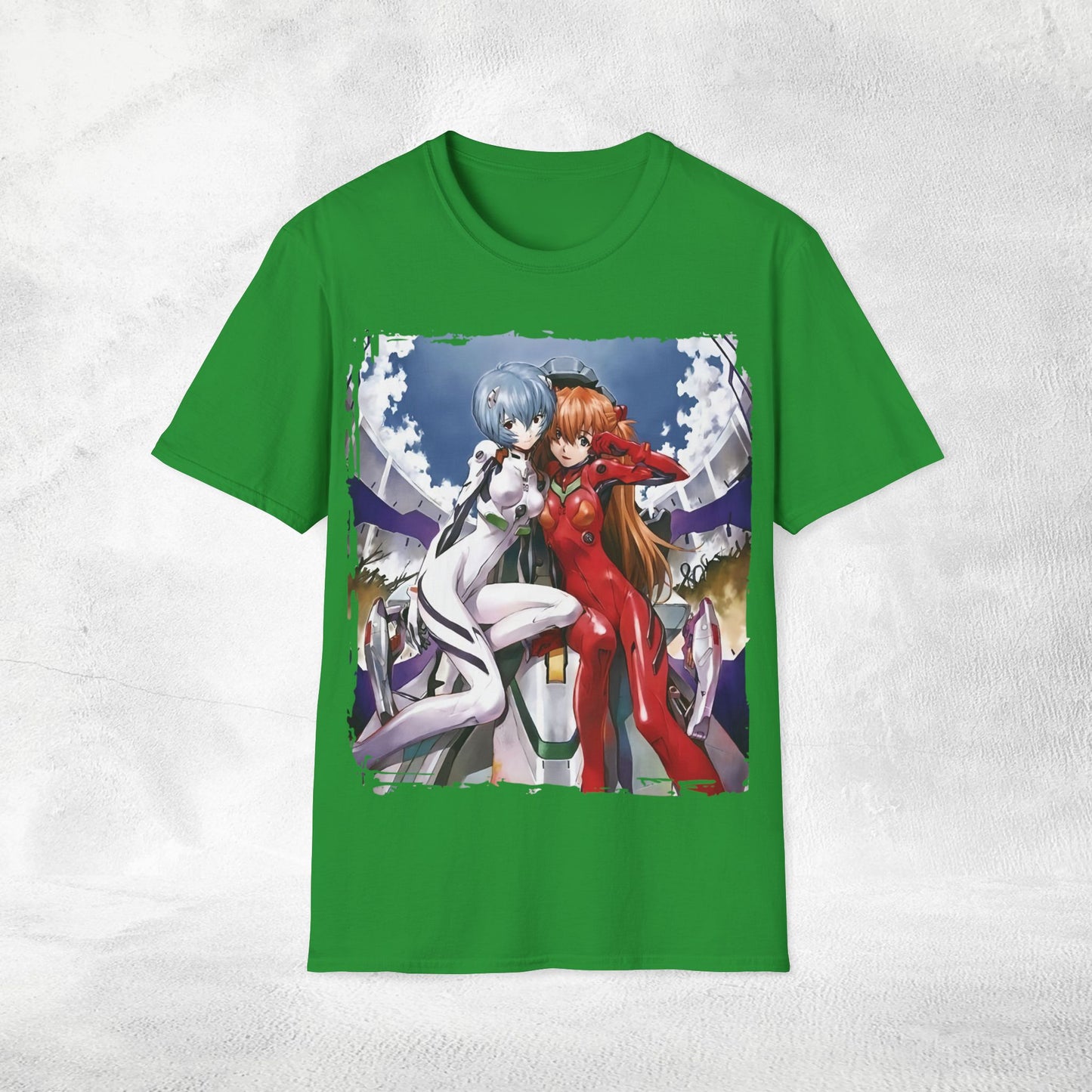 Unisex anime shirt Rei Ayanami and Asuka Langley Soryu