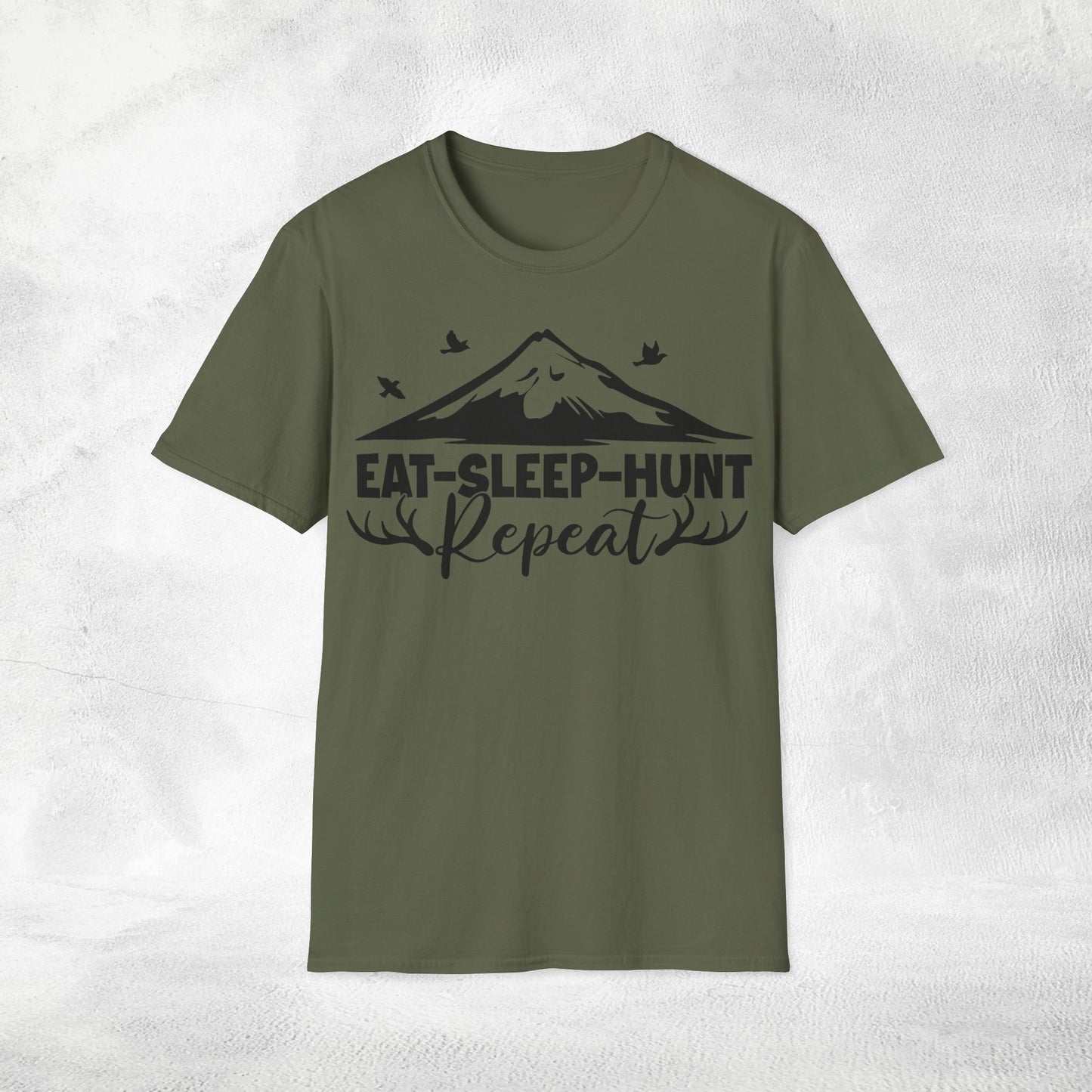 Unisex hunting shirt eat sleep hunt repeat