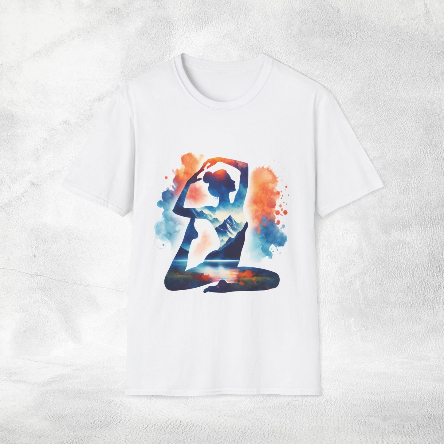 Womens yoga shirt meditate pose