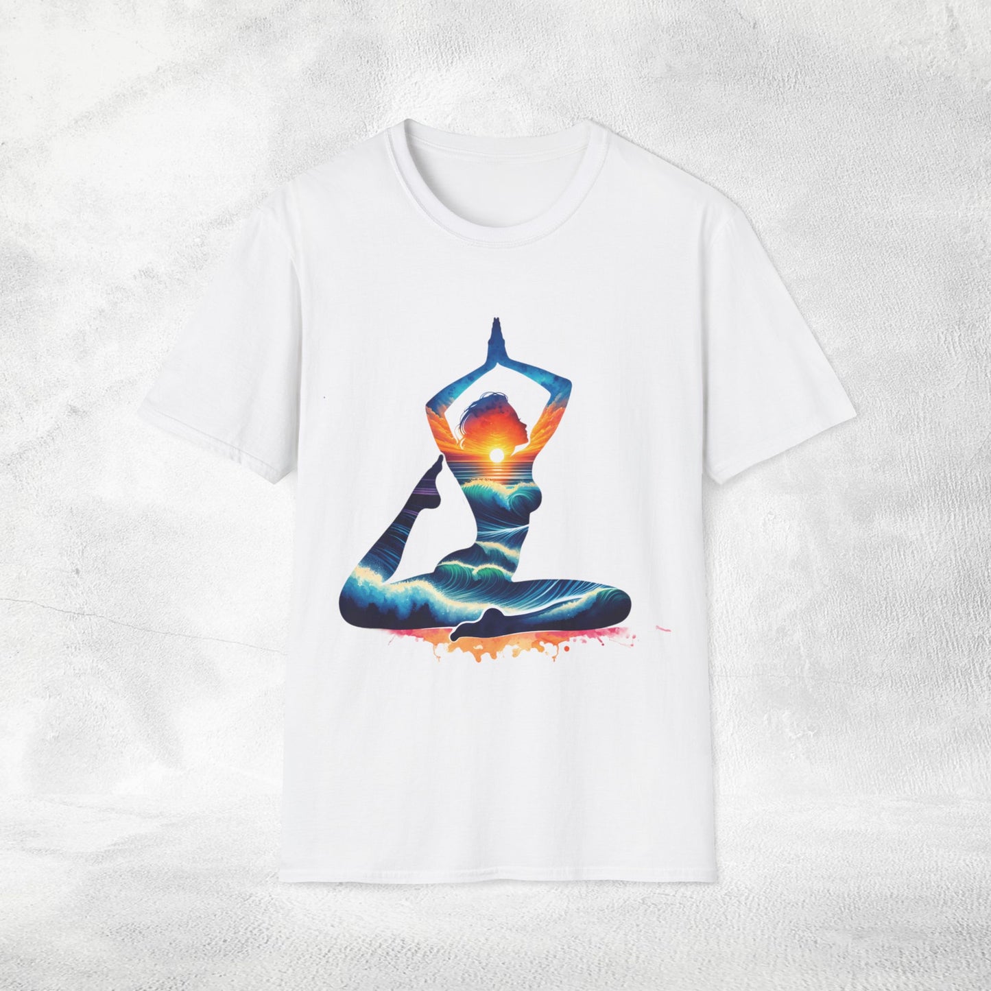 Womens yoga shirt meditate pose