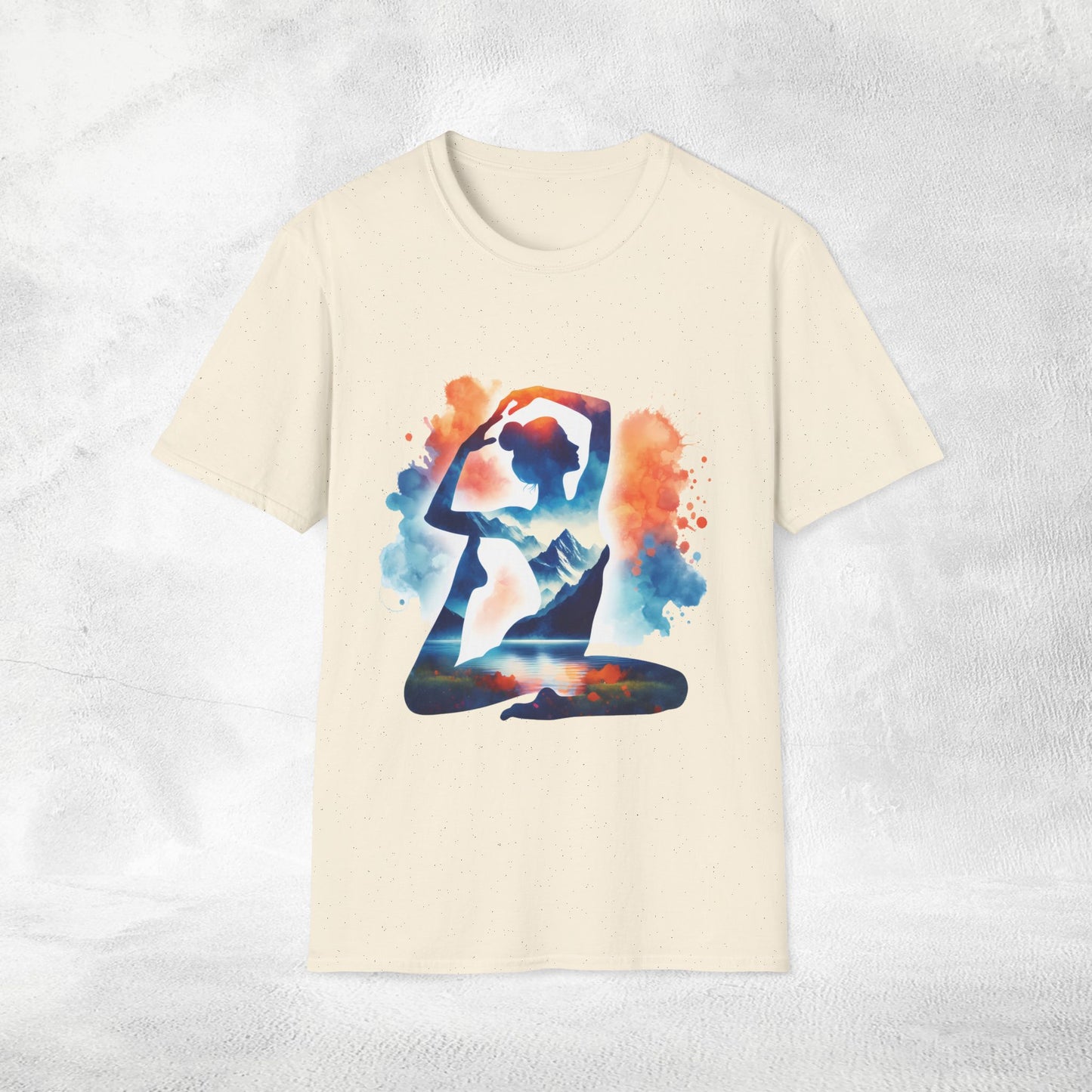 Womens yoga shirt meditate pose