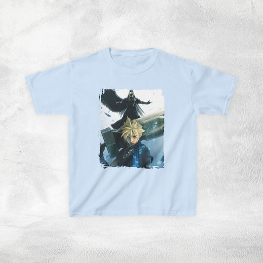 Copy of Kids  gaming shirt Final Fantasy Cloud and Sephiroth