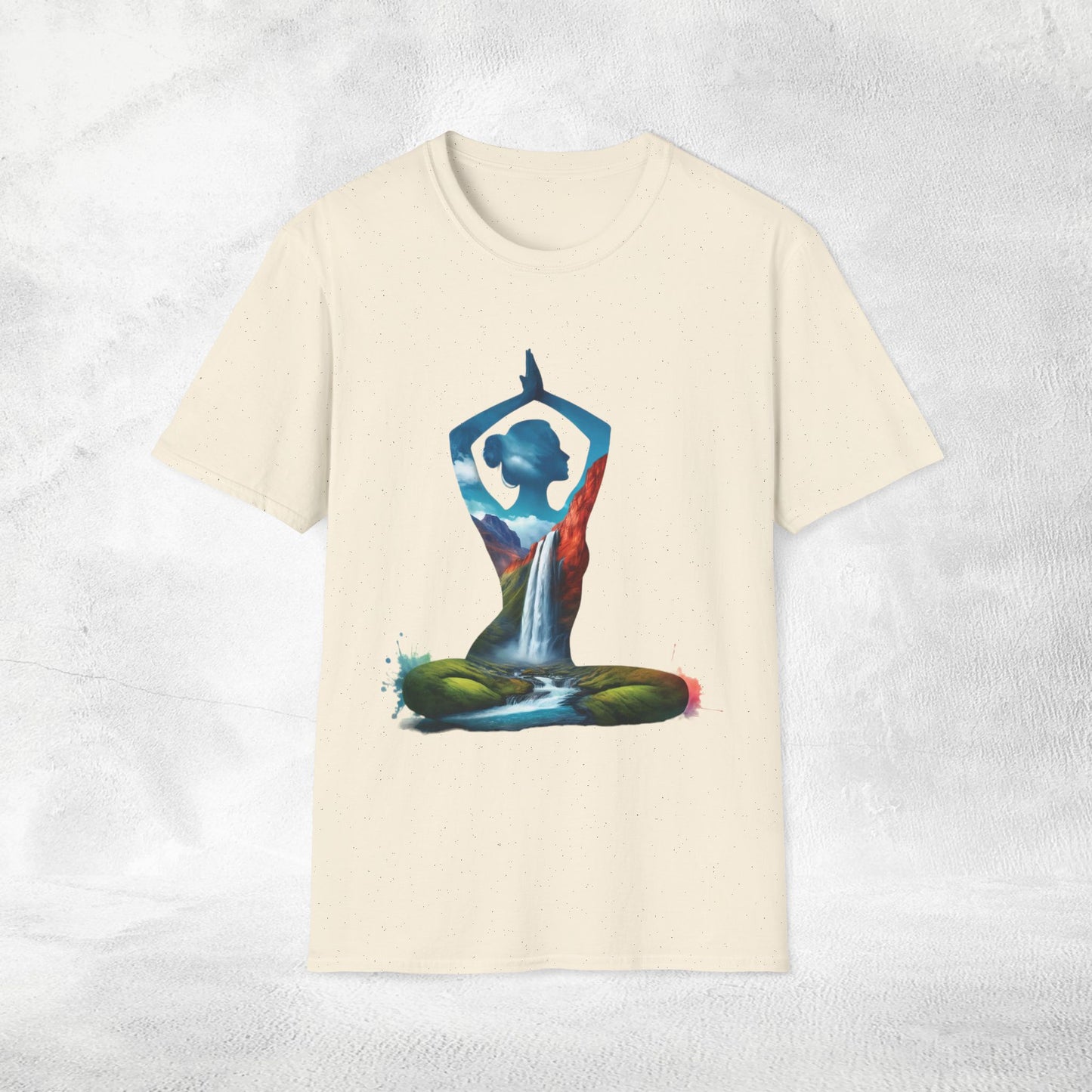 Womens yoga shirt meditate pose