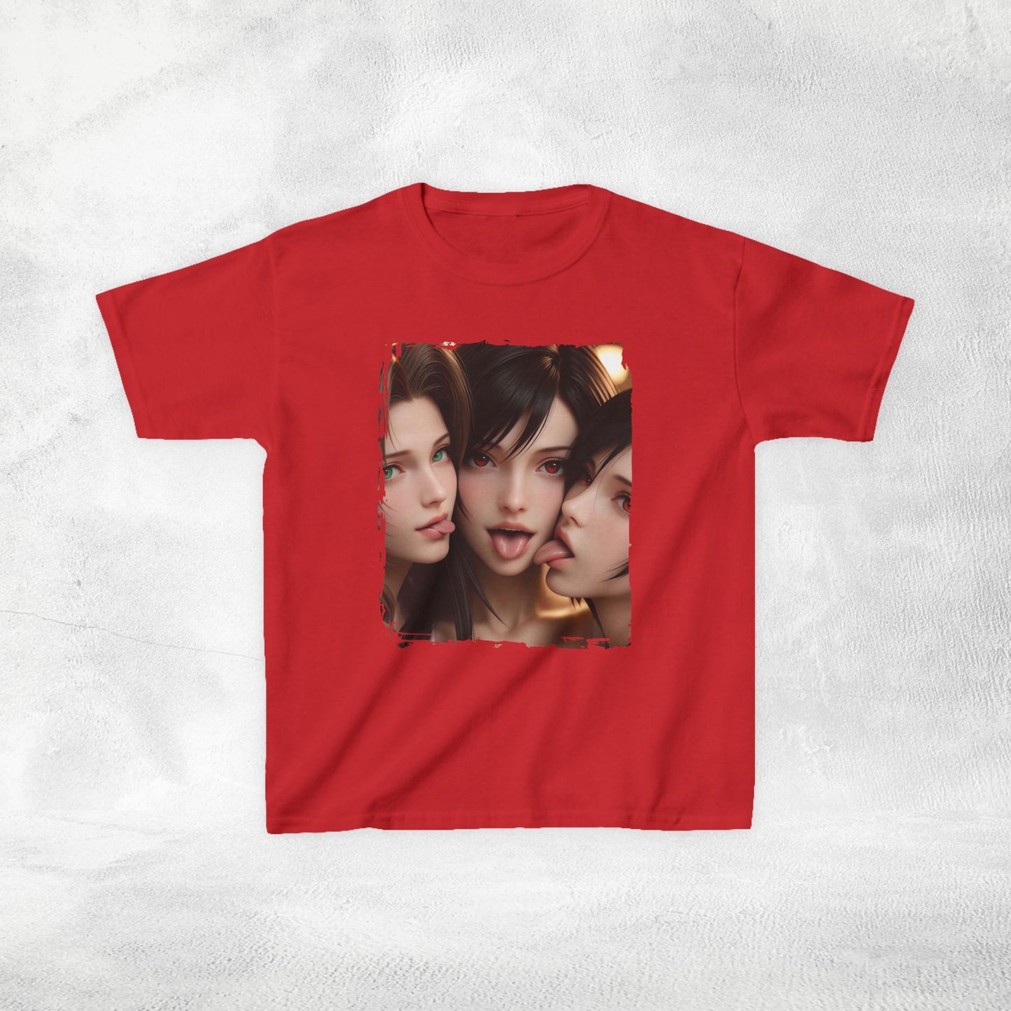 Kids gaming shirt Final Fantasy Tifa Lockhart and Aerith Gainsborough Yuffie Kisaragi