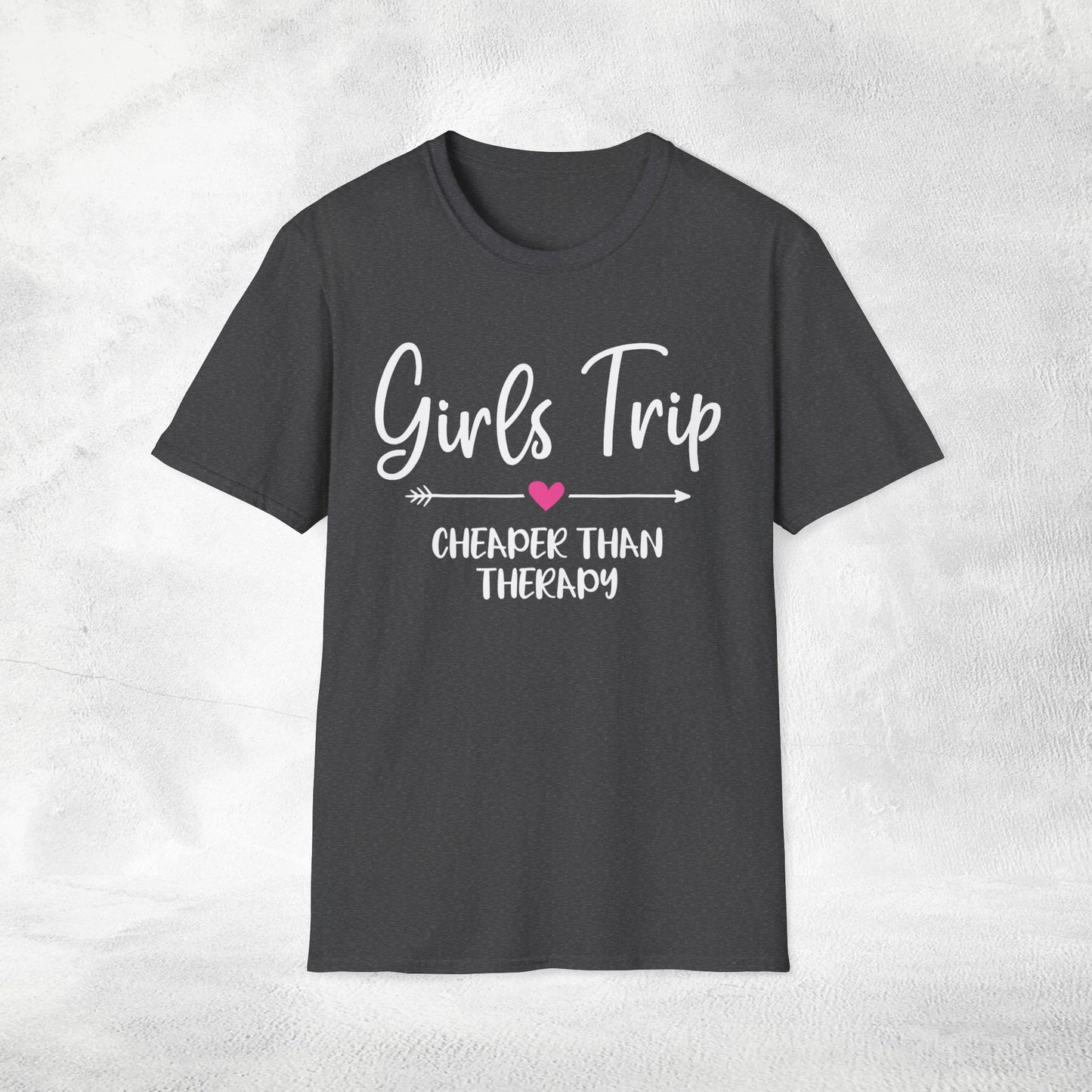 women shirt girls trip cheaper than therapy