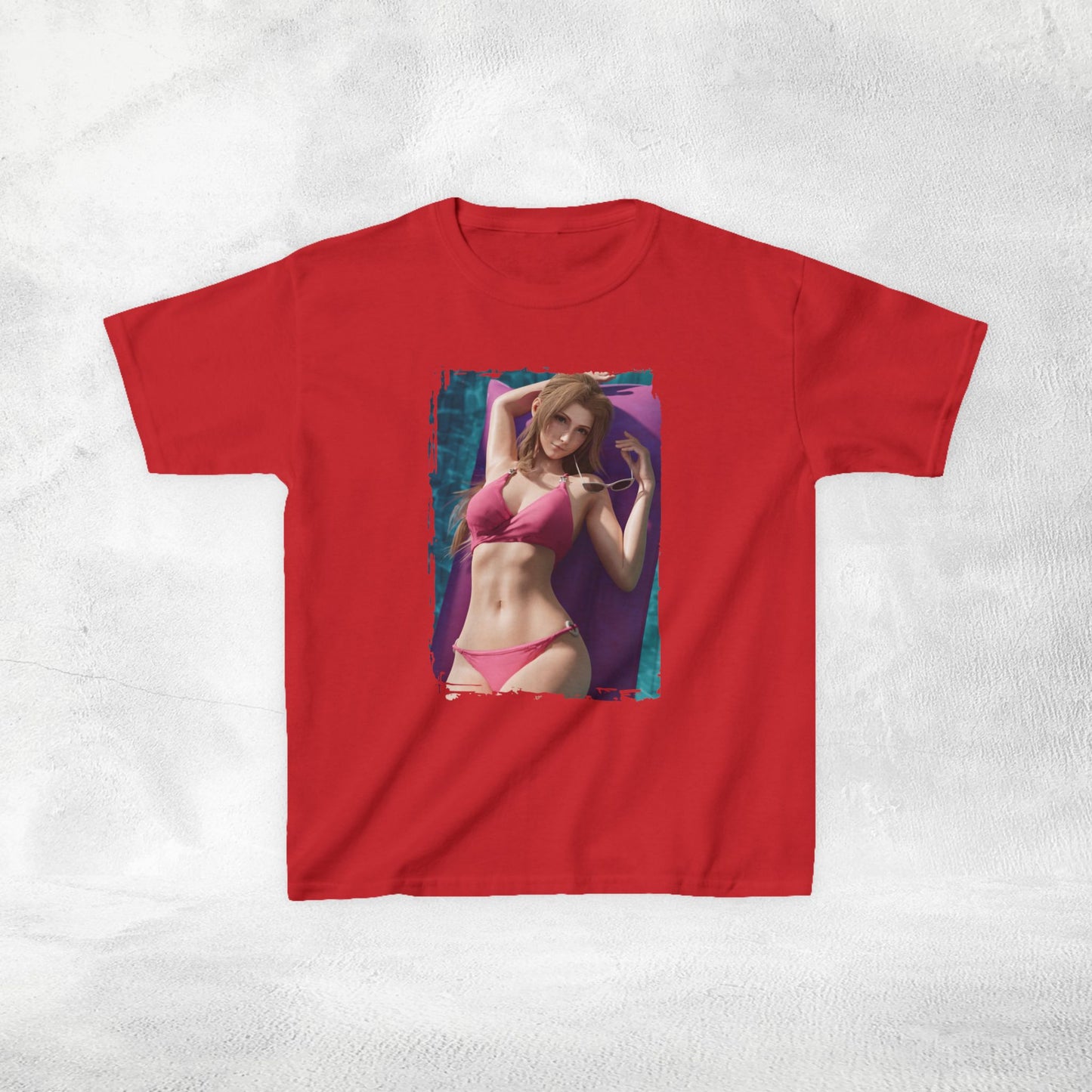Kids gaming shirt Final Fantasy Aerith Swimsuit