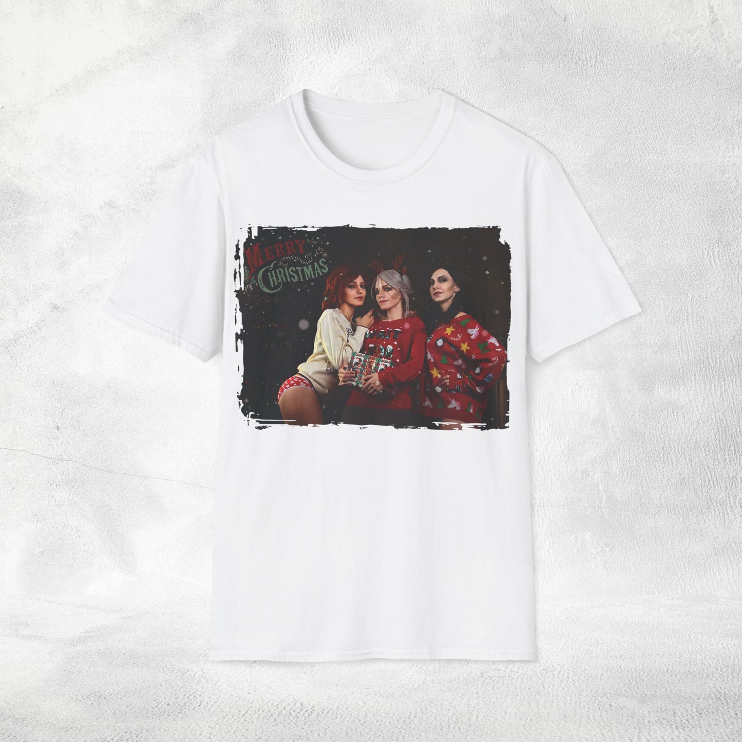Unisex Christmas Ciri Triss and Yennefer T-Shirt