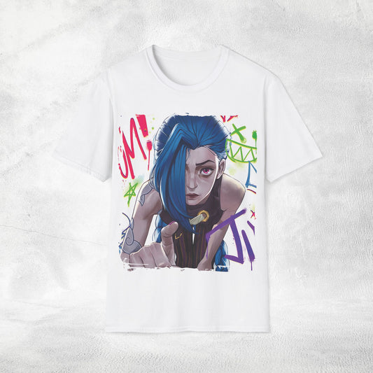 Unisex Gaming shirt Arcane Series LOL Jinx