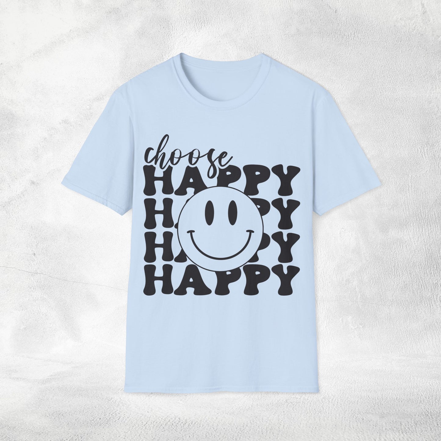 Women's Slogan T-shirt choose happy