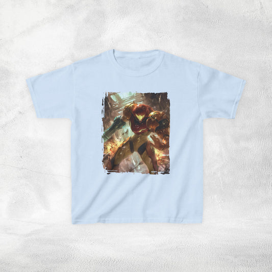 Kids  gaming shirt Samus Aran