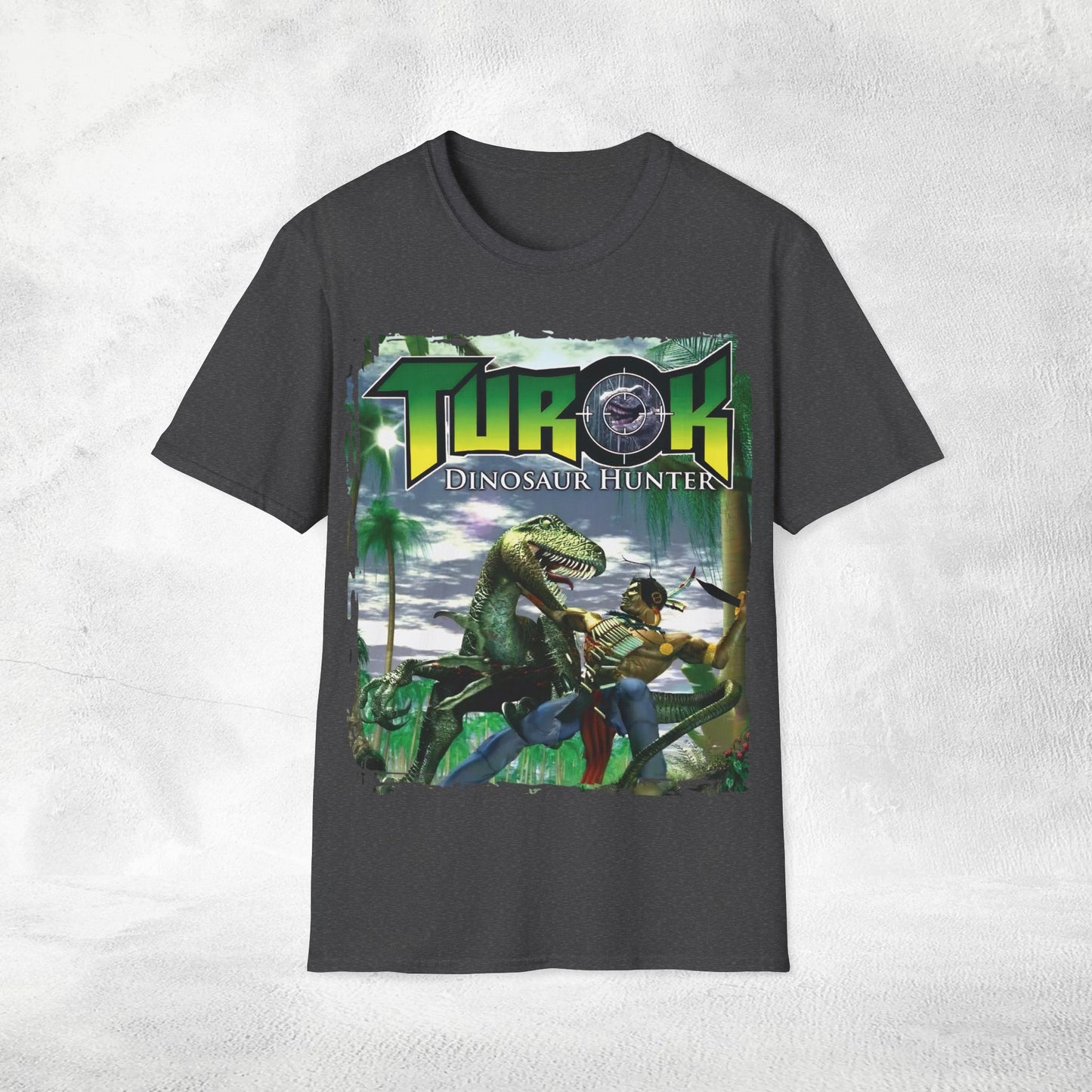 Unisex gaming shirt Turok - Dinosaur Hunter