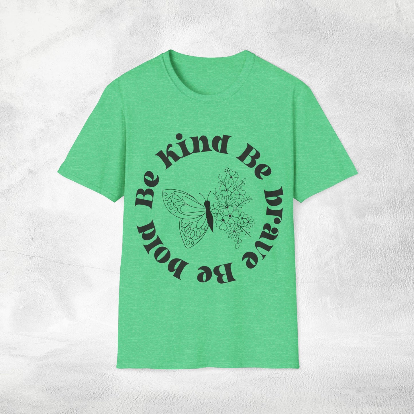 Women's Slogan T-shirt be bold be kind be brave