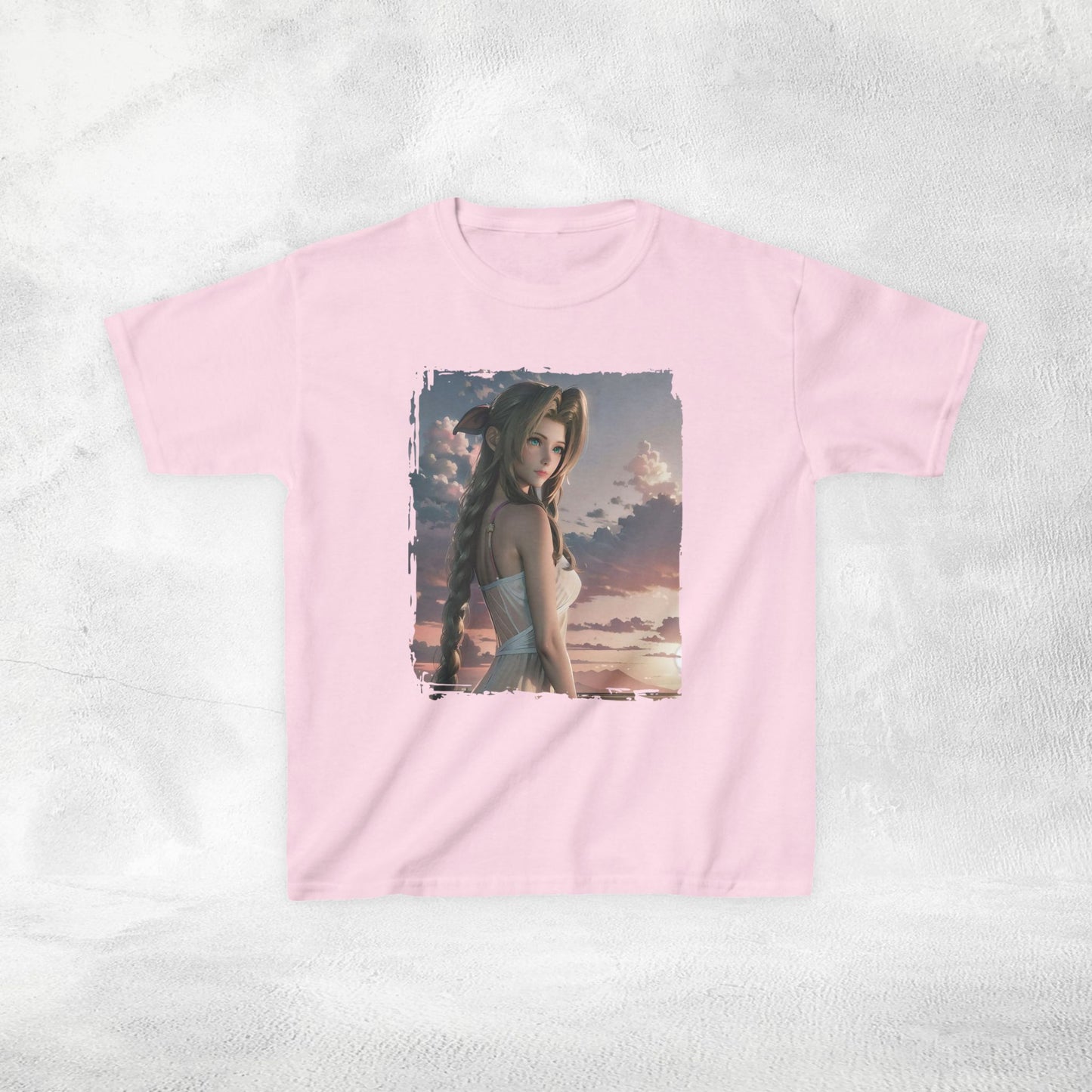 Kids  gaming shirt Final Fantasy Aerith Gainsborough