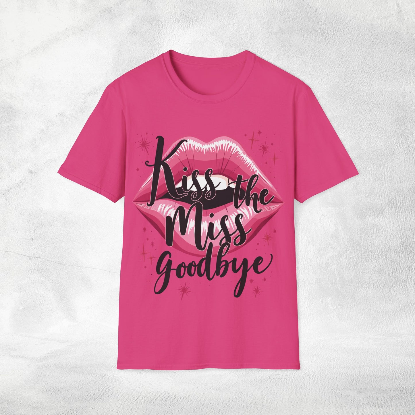 Women T-Shirt Kiss the Miss Goodbye bachelorette party