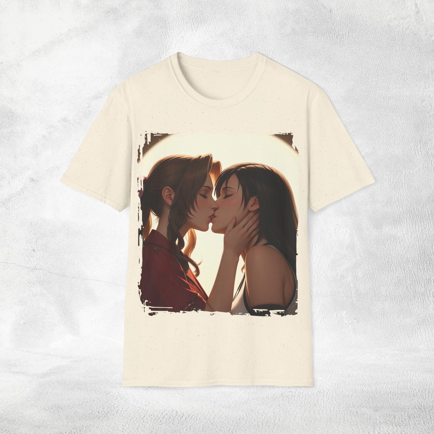 Unisex Gaming shirt Final Fantasy Aerith Gainsborough and Tifa Lockhart lesbian