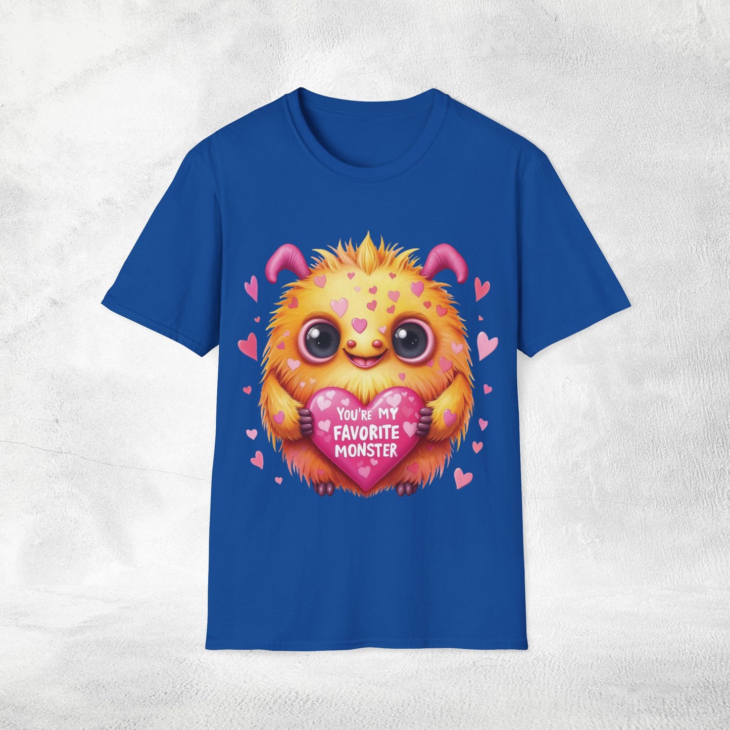 Unisex couples T-Shirt valentine monster