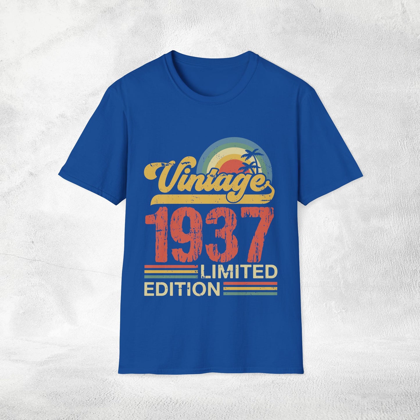 Unisex year of birth shirt 1937
