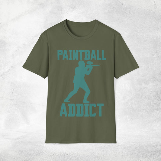 Unisex paintball shirt paintball addict