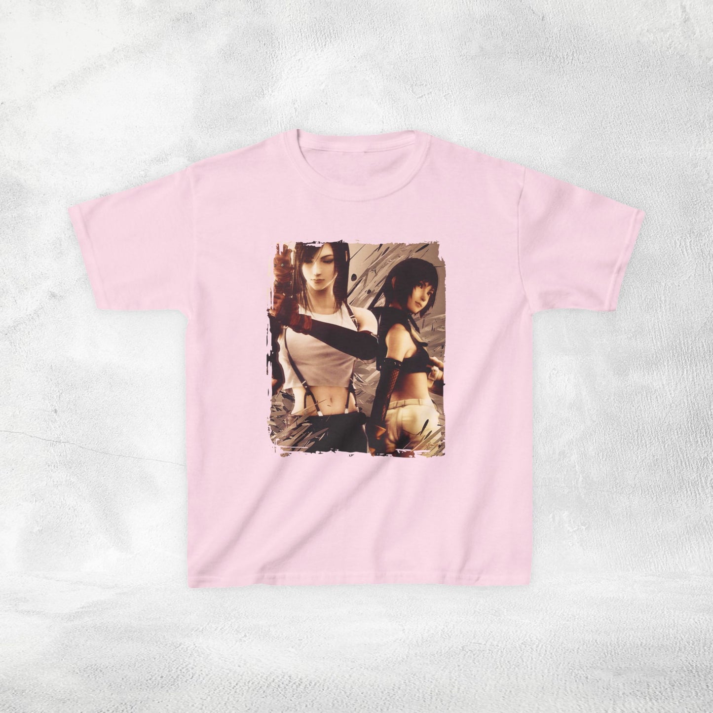 Kids  gaming shirt Final Fantasy Tifa Lockhart and Yuffie Kisaragi