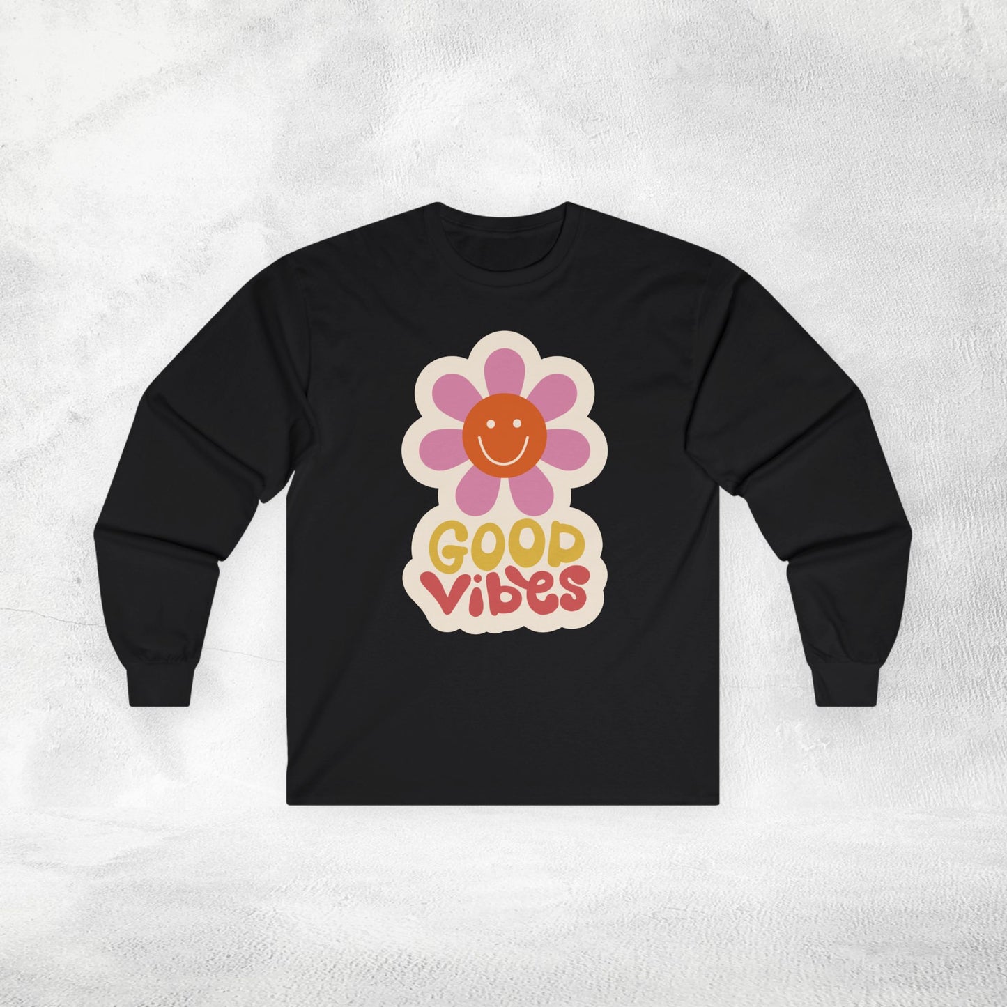 Womens Long Sleeve Good Vibes