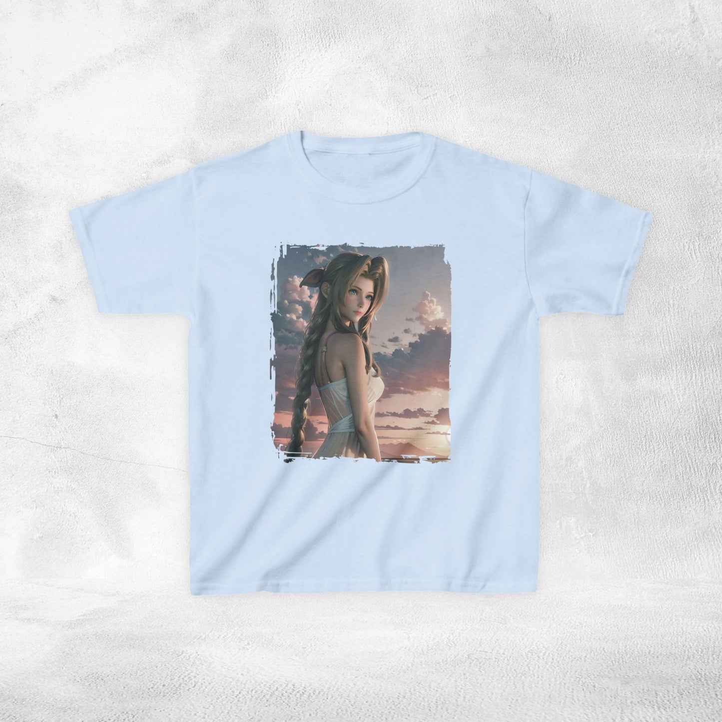 Kids  gaming shirt Final Fantasy Aerith Gainsborough