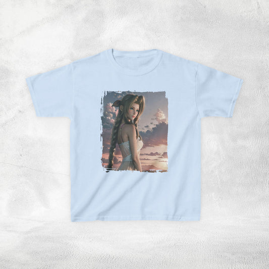 Kids  gaming shirt Final Fantasy Aerith Gainsborough