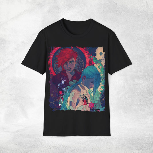 Unisex Gaming shirt Arcane Series LOL Jinx and Vi