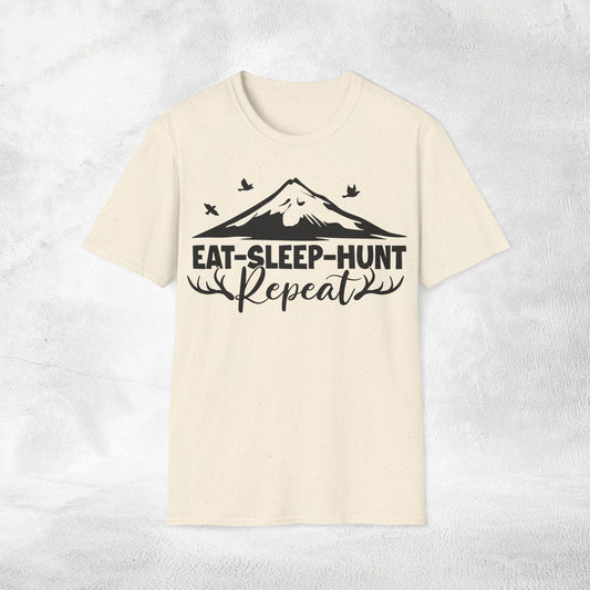Unisex hunting shirt eat sleep hunt repeat